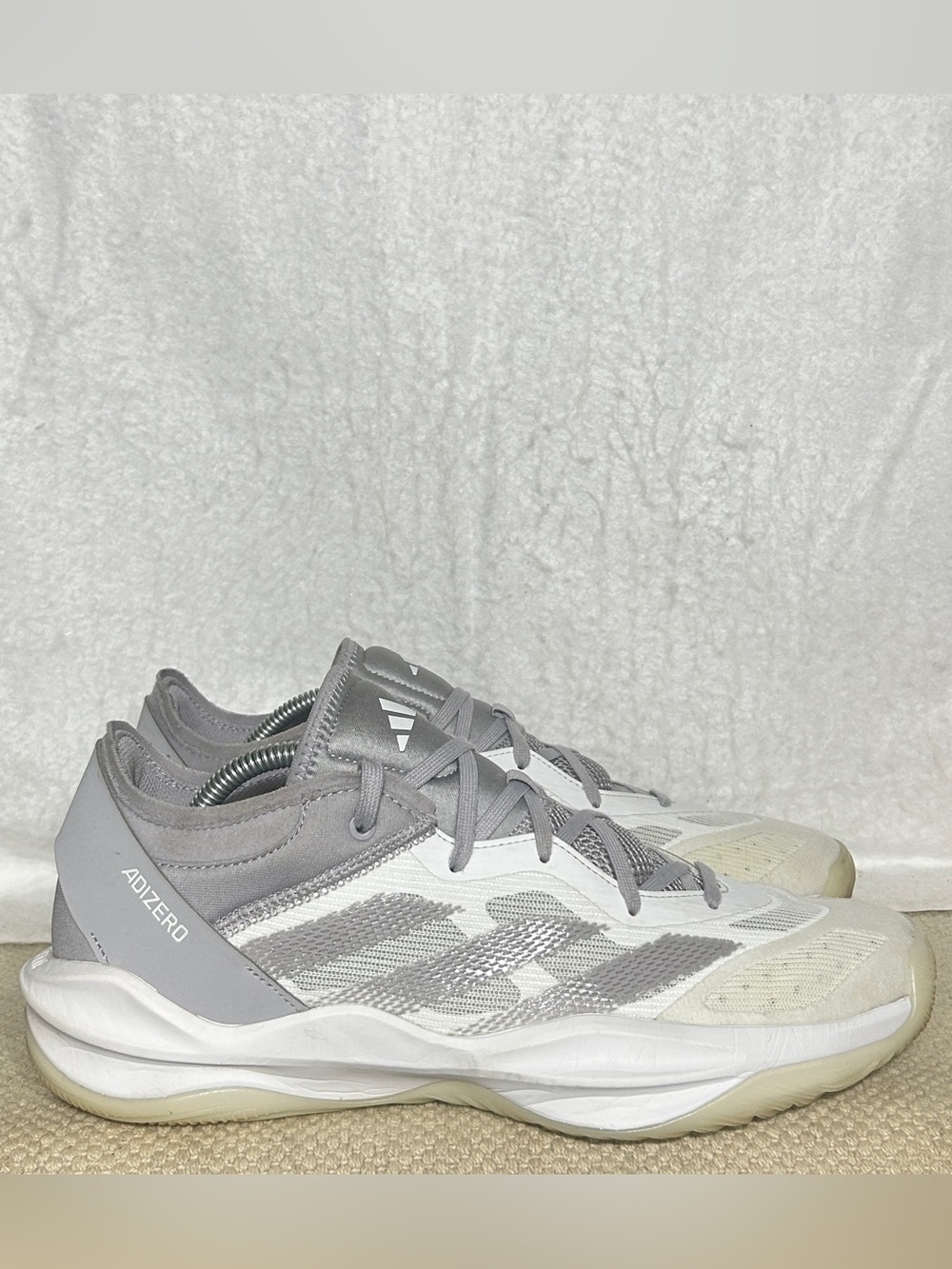 Adidas Mens Gray Adizero Selection 2.0 Running Athletic Sneakers Shoes SZ 10.5